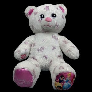Build-A-Bear Workshop Disney Princess Teddy Bear White Pink Soft Plush